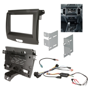 DNA FORD RANGER FASCIA AND STEERING WHEEL CONTROL KIT - BLACK