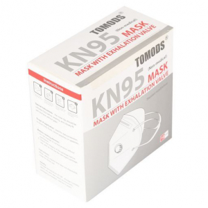 KN95 EN149 VENTED FACE MASK WITH EXHALATION VALVE - 20PK