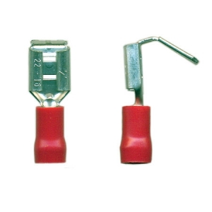 DNA RED FEMALE UNINSULATED SPADE TERMINALS 10 PACK - 6.4mm